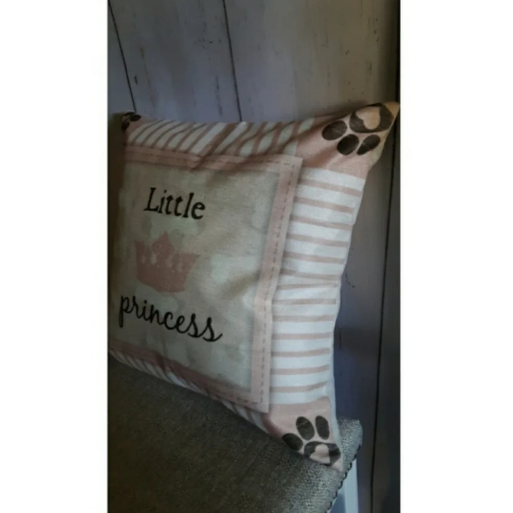 Closet Clearout Little Princess Pillow Case on Cotton Linen